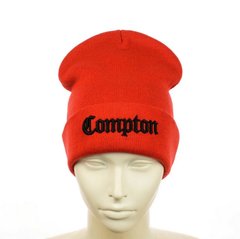 Шапка - Compton / Комптон Красная - молодежная шапка-лопата с отворотом