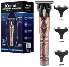 Машинка для стриження волосся Kemei KM-9370, Професійна бездротова машинка з дисплеєм, тример, бритва