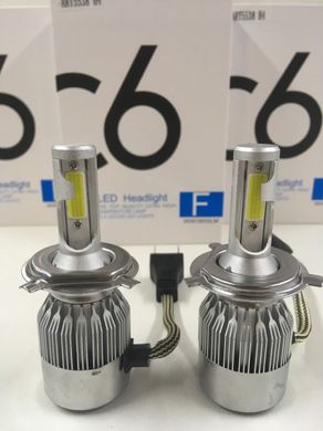 Комплект автомобільних LED ламп C6 H4 - Світлодіодні лампи, Автолампи, Ближнє, дальнє світло, Автосвітло Топ