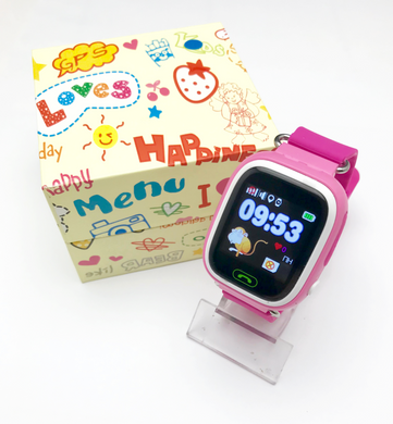 Дитячі Розумні годинник з GPS Smart baby watch Q90 рожеві - Дитячі смарт годинник-телефон з трекером і кнопкою