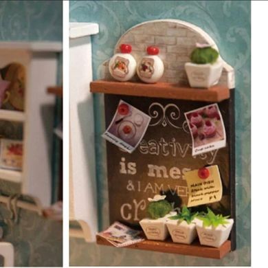 Домик "Верона - кухня" - Конструктор для детей из дерева, кукольный домик, модель домика ручной сборки