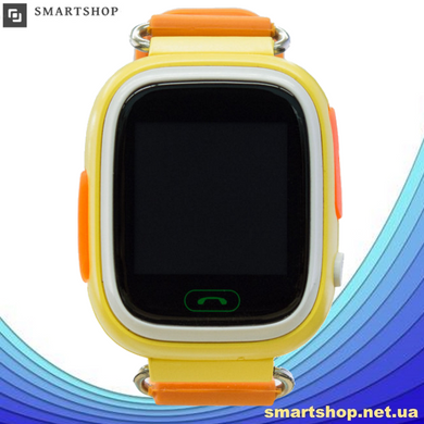 Дитячі Розумні годинник з GPS Smart baby watch Q90 жовті - Дитячі смарт годинник-телефон з трекером і кнопкою