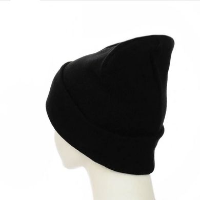 Шапка "Dior" Чорна, молодіжна шапка-лопата з відворотом, Черный