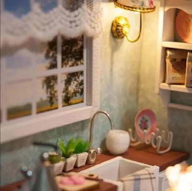 Домик "Верона - кухня" - Конструктор для детей из дерева, кукольный домик, модель домика ручной сборки