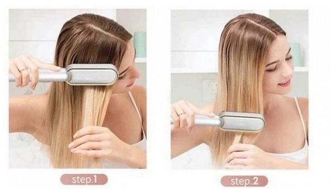 Гребінець-випрямляч Hair Straightener HQT-909, випрямляч для укладання волосся з турмаліновим покриттям