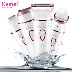 Эпилятор Kemei KM-7202 5в1, беспроводной аккумуляторный женский эпилятор для лица и тела и интимных зон