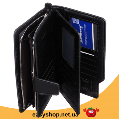 Мужской кошелек клатч портмоне барсетка бумажник Baellerry business S1063 Black