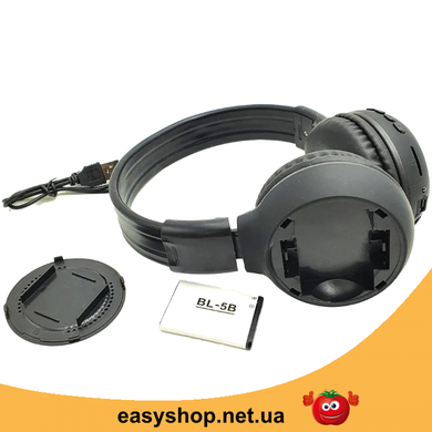 Беспроводные наушники MDR BSN65 - складные Bluetooth наушники с аккумулятором, плеером, FM радио и LCD экраном