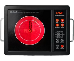 Електроплита інфрачервона одноконфоркова RAF R8006B, потужна настільна плита 3500 Вт для всіх типів посуду