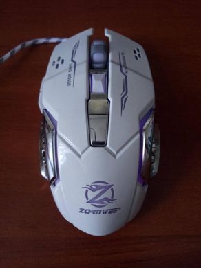 Игровая мышь Zornwee Z32 Белая - проводная мышка с RGB подсветкой