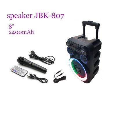 Портативна колонка JBK-807 з мікрофоном, акумуляторна Bluetooth колонка, переносна велика акустика 40 Вт