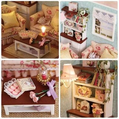 Домик "Верона - Гостинная" - Конструктор для детей из дерева, кукольный домик, модель домика ручной сборки