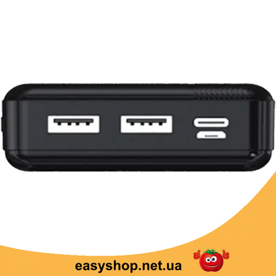 Портативное зарядное устройство Dexim X2 YB134 20000mAh, Повербанк на 2 USB выхода, Powerbank Черный