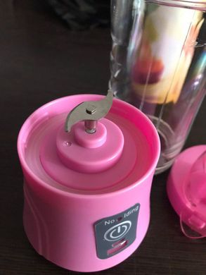 Блендер Smart Juice Cup Fruits USB (Рожевий) - Фітнес-блендер портативний для смузі і коктейлів Топ