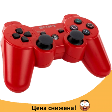Игровой джойстик PS3A Sony Doublesho, Беспроводной bluetooth контроллер для сони плейстейшн 3 Красный