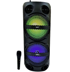 Портативна колонка RX-6208 з мікрофоном, акумуляторна Bluetooth-колонка з підсвіткою, потужна акустика 20 Вт