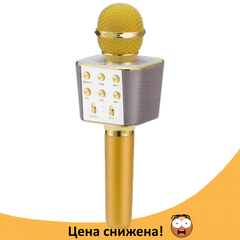 Микрофон караоке WSTER WS-1688 - беспроводной Bluetooth микрофон с 5 тембрами голоса