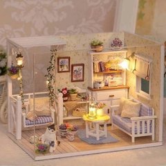 Будиночок "Веранда" - Конструктор для дітей з дерева, ляльковий будиночок, модель будиночка ручної збірки