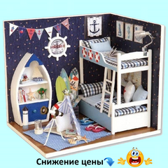 Будиночок "Моряк" - Конструктор для дітей з дерева, ляльковий будиночок, модель будиночка ручної збірки