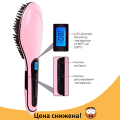 Електрична гребінець-випрямляч Fast Hair Straightene HQT 906 з дисплеєм і регулятором температур Топ