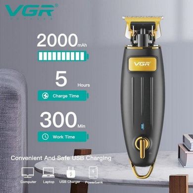 Машинка для стриження VGR V-192, Професійна бездротова машинка для стриження волосся, вусів, бороди, тример