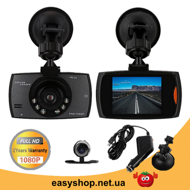 Автомобільний відеореєстратор G30 Full HD 1080P Чорний + USB кабель Топ