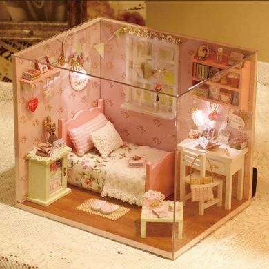 Будиночок "Красуня" - Конструктор для дітей з дерева, ляльковий будиночок, модель будиночка ручної збірки