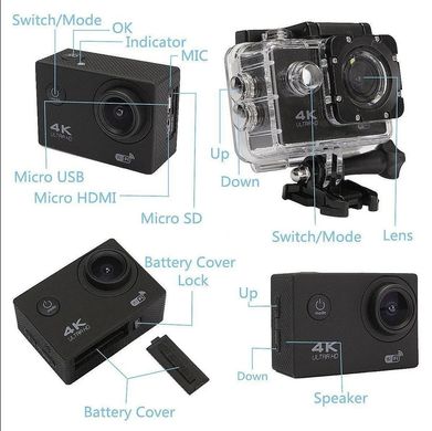 Экшн камера DVR SPORT S2 Wi Fi waterprof 4K - Водонепроницаемая спортивная экшн камера