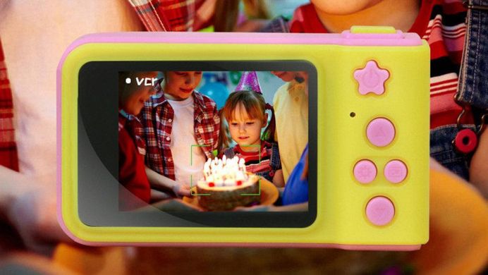Детский цифровой фотоаппарат Smart Kids Camera V7 Розовый | Детская цифровая камера