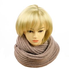 Женский шарф-хомут "шарф английской резинкой" Капучино, женский зимний шарф