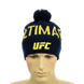 Мужская молодежная шапка "UFC" Синяя - Мужская зимняя шапка на флисе с отворотом Топ