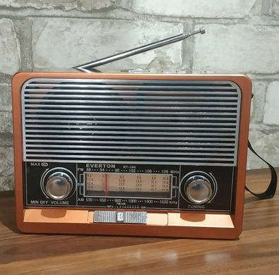 Радіоприймач Everton RT-306, портативний радіоприймач з ліхтариком, Bluetooth FM USB SD