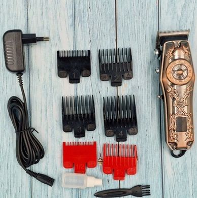 Машинка для стриження волосся Kemei KM-2617, Професійна бездротова машинка з дисплеєм, бритва, тример