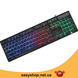 Клавіатура HK-6300 TZ + мишка - ігровий комплект дротова клавіатура для ПК з кольоровою RGB підсвіткою + миша