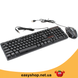 Клавиатура HK-6300 TZ + мышка - игровой комплект проводная клавиатура для ПК с цветной RGB подсветкой + мышь