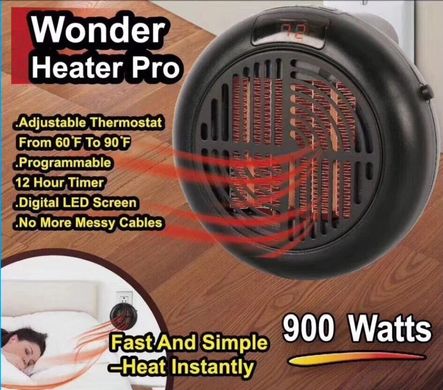 Портативний електричний обігрівач Wonder Heater, міні обігрівач з пультом, тепловентилятор 900 Вт