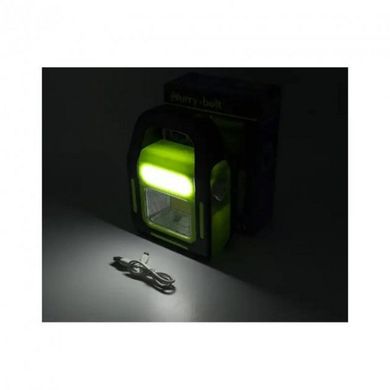 Ліхтар переносний на сонячній батареї OR-9708 Зелений, акумуляторний ліхтар із бічною лампою + Power Bank