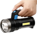 Фонарь ручной 4578 3W, мощный светодиодный фонарик с аккумулятором, зарядка от USB, 2 режима работы