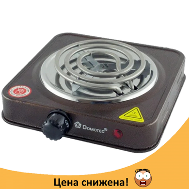 Електроплита DOMOTEC MS-5801 спіральна - настільна електрична плита 1 конфорка (1000 Вт) Топ