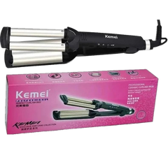 Тройная плойка для завивки волос Kemei JFQ-KM 2022, щипцы для укладки волос для создания волнистой причёски