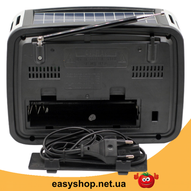 Радиоприемник GOLON RX-456S - портативный радиоприёмник с солнечной панель - колонка MP3 с USB и аккумулятором