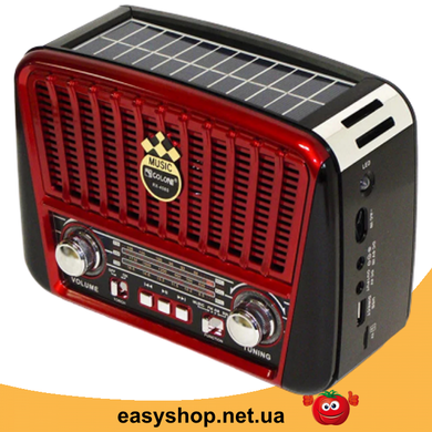 Радіоприймач GOLON RX-456S - портативний радіоприймач з сонячної панель - колонка MP3 з USB і акумулятором