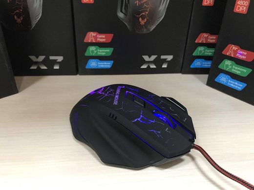 Игровая мышка GAMING MOUSE X7 - проводная мышь с LED с подсветкой 4800 dpi