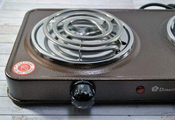 Електроплита DOMOTEC MS-5802 подвійна - настільна електрична плита на дві конфорки (2000 Вт) Топ