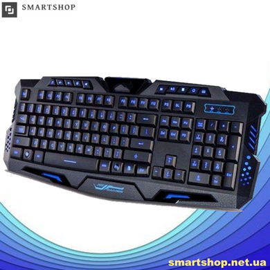 Клавиатура V-100L + мышка - игровой комплект проводная клавиатура + мышь с подсветкой молния