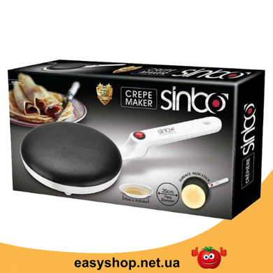 Млинниця Sinbo SP 5208 Crepe Maker - заглибна электроблинница з антипригарним покриттям і тарілкою Топ