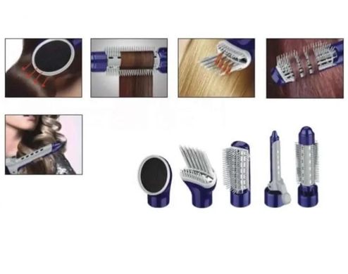 Фен-стайлер для волос 6 в 1 Gemei GM-4834, воздушный стайлер, фен-щетка, набор для укладки волос