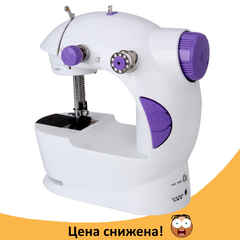 Швейна машинка портативна Mini Sewing Machine SM-202A - Міні швейна машина з адаптером Топ