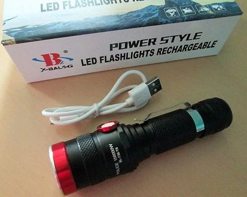 Акумуляторний ліхтарик ручної X-Balog BL-736-T6, ручний світлодіодний акумуляторний ліхтар з зумом