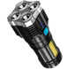 Фонарь ручной TOPA F-905+COB, мощный светодиодный фонарик с аккумулятором, зарядка от USB, боковая лампа